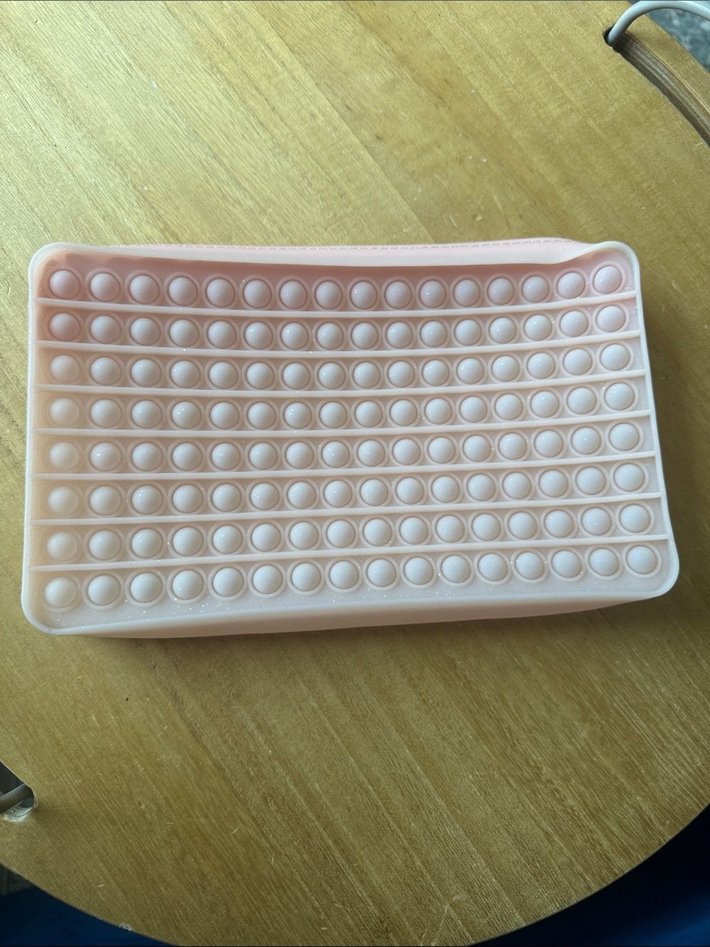 Peach Silicone Pop-It Fidget Pencil Case